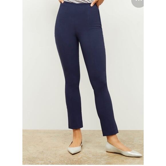 NWT M.M. Lafleur Foster Cigarette Pants Dark Navy Straight Powerstretch Sz 12 - Picture 8 of 8